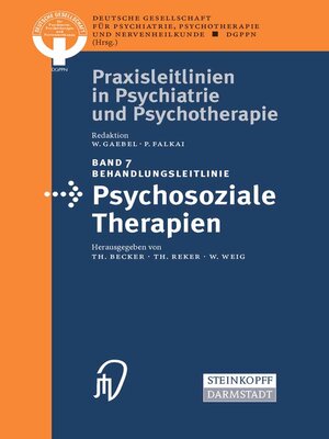 cover image of Behandlungsleitlinie Psychosoziale Therapien